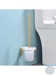 Ершик для унитаза Raglo R300.10.03 (сатин золотой/белый)