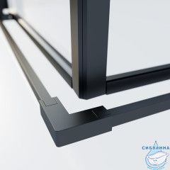 Душевое ограждение Vincea Софт 90x90 профиль черный, стекло прозрачное VSS-3SO2900CLB