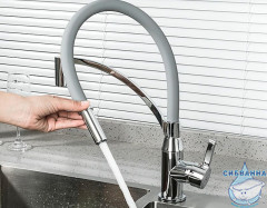 Смеситель кухни Frap F4552 (серый)