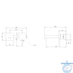 Смеситель для раковины встраиваемый ABBER Emotion AF8812 (хром)