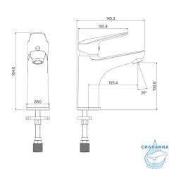 Смеситель для раковины Iddis Torr TORSB00i01  (без донного клапана)