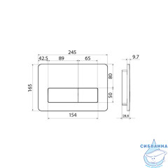 Кнопка смыва Iddis Unifix UNI10B0i77 черный матовый