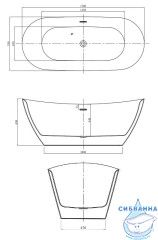 Акриловая ванна Azario Goldfield 170х75
