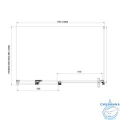 Душевое ограждение Azario Vancouver 120x100 AZ-NKF1131L 1000 профиль серебро, стекло прозрачное (без поддона)