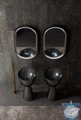 Раковина отдельностоящая карбоновая ABBER Karbon AK2003 черная