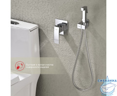 Встраиваемый смеситель Raglo R01.53 с гигиеническим душем (хром)