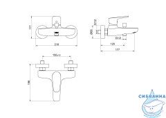 Смеситель для ванны Aquatek Бетта AQ1140BGM (оружейная сталь)