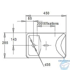Раковина 45 см Jacob Delafon Reve E4805-00