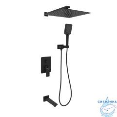 Душевая система Oliveeka D-Line 300 1 режим OL-88939003-MB (черный матовый)