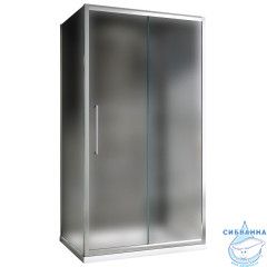 Душевое ограждение ABBER Schwarzer Diamant AG30150MH-S100M-S100M 150x100 профиль хром, стекло  матовое (без поддона)