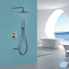 Душевая система ABBER Wasser Kreis 250 1 режим AF8117NG (никель)