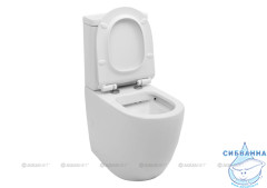 Унитаз напольный безободковый Aquanet Rimless Cetus 203342 с бачком и сиденьем Soft Close (микролифт)