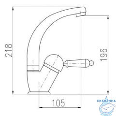 Смеситель для раковины RavSlezak Лабе L506.5/2Z (без донного клапана)
