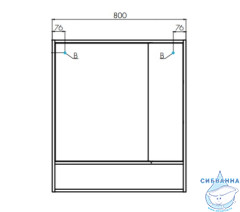 Зеркало-шкаф Акватон Флай 80 1A237702FAX10 белый/дуб крафт