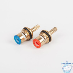 Кран-буксы разнонаправленные, керамика, 180°, 20 зубцов, G1/2", M24, h=49 мм, 2 шт, IDDIS, 998CR490SM