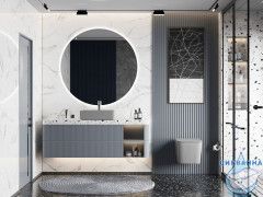 Унитаз подвесной Abber Rechteck AC1201MG с сиденьем Soft Close (микролифт) (серый)