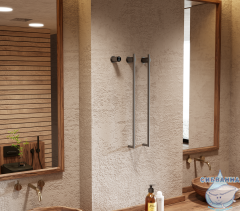 Полотенцесушитель электрический Terminus Рондо П2 35х76 (с возможностью скрытого подключения) (оружейная сталь)