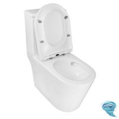 Унитаз напольный безободковый Azario Scala с бачком и сиденьем Soft Close (микролифт) AZ-8101