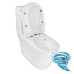 Унитаз напольный безободковый Azario Scala с бачком и сиденьем Soft Close (микролифт) AZ-8101