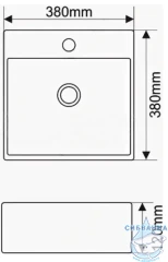 Раковина на столешницу 38 см SantiLine SL-1004