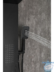 Душевая панель Frap F24005-6 (черный матовый)