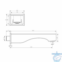 Излив для ванны Lemark LM7281BL Черный