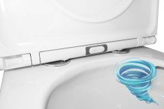 Унитаз напольный со смывом торнадо Azario Conto с бачком и сиденьем Soft Close (микролифт) AZ-T005BR