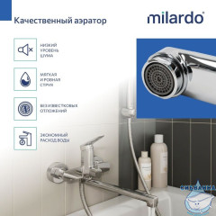 Смеситель для ванны Milardo Лип LEASB00M10 (хром)