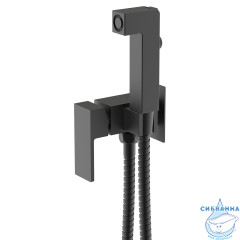 Смеситель с гигиеническим душем Azario Graves AZ-KFX03B (черный матовый)