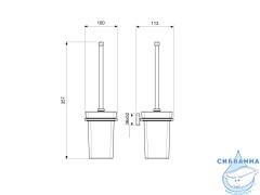 Ершик для унитаза Aquatek Либра AQ4310CR