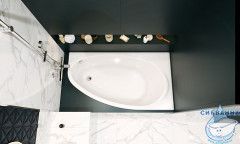 Акриловая ванна Roca Corfu 160х90 R с каркасом