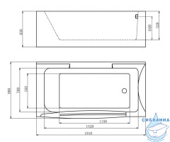 Акриовая ванна Gemy G9055 O R 181х92 с гидромассажем