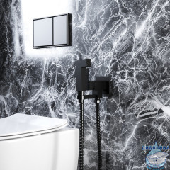 Смеситель Paini Bella BLPZ442 с гигиеническим душем (черный матовый )