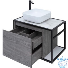 Тумба Aquanet Nova Loft Lite  75L 261654 с раковиной City-1 39 дуб рошелье