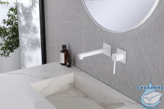 Смеситель для раковины встраиваемый ABBER Emotion AF8812W (белый)