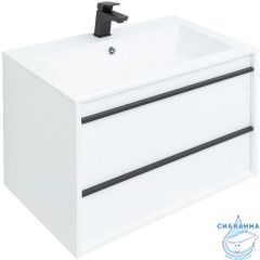 Тумба Aquanet Lino 70 253902 с раковиной Электра 70 белый матовый