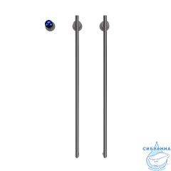 Полотенцесушитель электрический Terminus Рондо П2 35х76 (с возможностью скрытого подключения) (оружейная сталь)