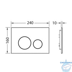 Кнопка смыва Calypso Beta CS3MB (черный матовый)