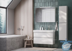 Зеркальный шкаф Roca Oleta 100 белый матовый A857648501