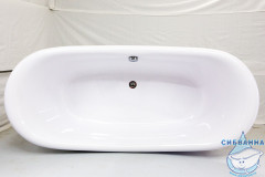 Ванна из литьевого мрамора New Line Sanitary Корсика на подиуме 190х86