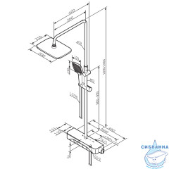 Душевая система Am.Pm Func 300 1 режим F078F222 (черный матовый)