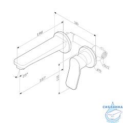 Смеситель для раковины встраиваемый Am.Pm X-Joy F85A72622 (черный матовый)