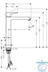 Смеситель для раковины Hansgrohe Metris 31082000 (с донным клапаном)