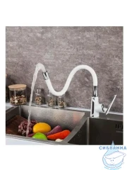 Смеситель кухни Frap F4458 (хром/белый)