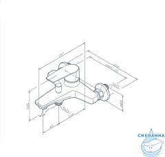 Смеситель для ванны AM.PM Gem F90A10022 (черный матовый)