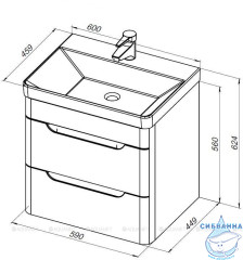 Тумба под раковину Aquanet София 60 288905