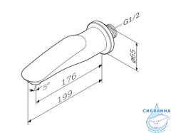  Излив для ванны  Am.Pm Sensation F3070000