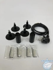 Полотенцесушитель электрический Санприз Аврора П4 40х50  (черный матовый) (подключение универсальное)