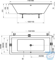 Ванна акриловая Ravak Formy 01 Slim 180х75