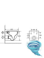 Унитаз подвесной безободковый Azario Grado AZ-0046-UQ3  с сиденьем быстросъемным Soft Close (микролифт)